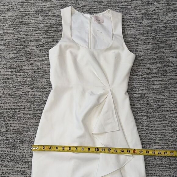 New Cinq A Sept Ruffle Angela MIDI Dress White Size 0 - Picture 11 of 16